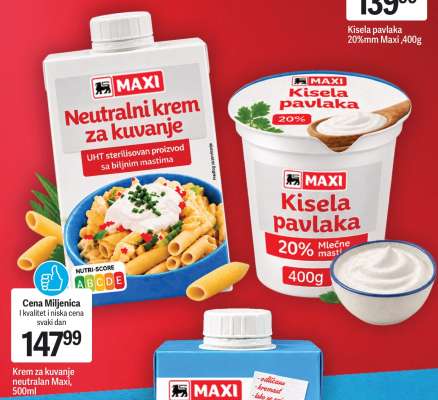 Kisela pavlaka 20 mm Maxi , 400g