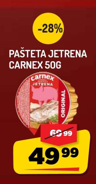 PAŠTETA JETRENA CARNEX 50g