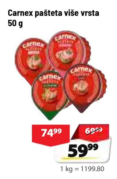 Carnex pašteta više vrsta 50 g