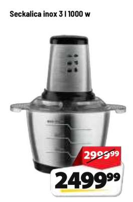Seckalica inox 3 l 1000 w