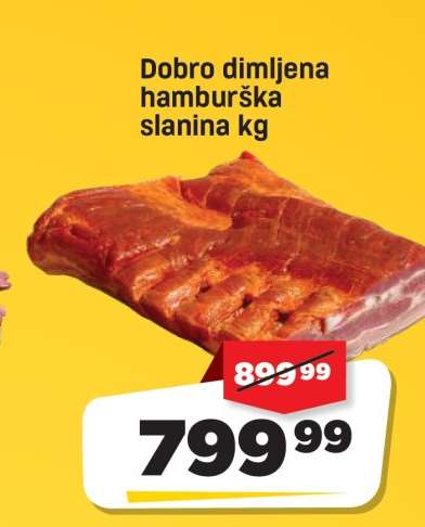 Dobro dimljena hamburška slanina kg