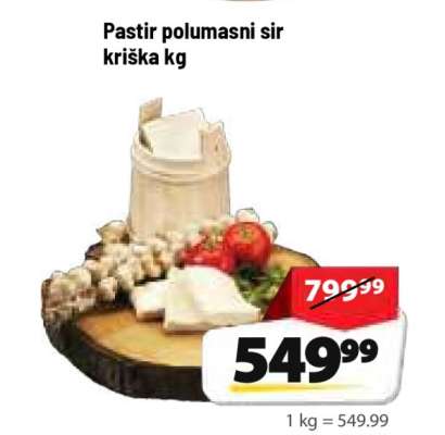 Pastir polumasni sir kriška kg