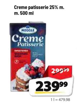 Creme patisserie 25% m. m. 500 ml