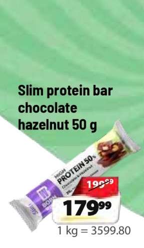 Slim protein bar chocolate hazelnut 50 g