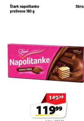 Štark napolitanke prelivene 180 g
