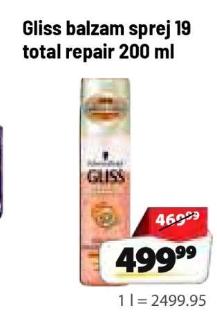 Gliss balzam sprej 19 total repair 200 ml