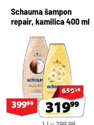 Schauma šampon repair, kamilica 400 ml