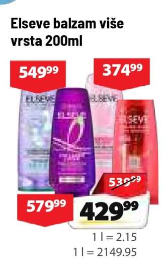 Elseve balzam više vrsta 200ml