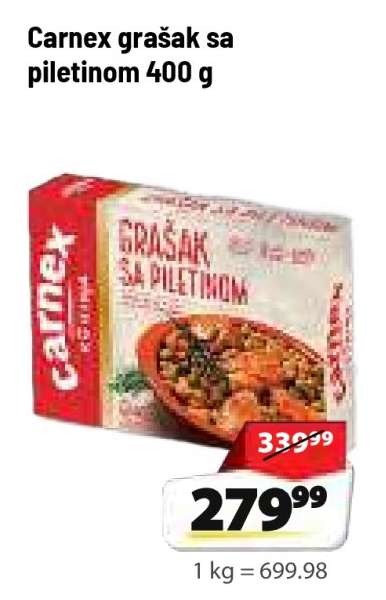 Carnex grašak sa piletinom 400 g