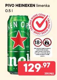 Pivo Heineken limenka