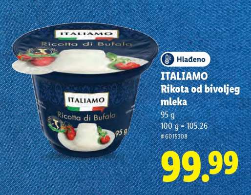 ITALIAMO Rikota od bivoljeg mleka