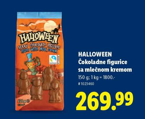 HALLOWEEN Čokoladne figurice sa mlečnom kremom