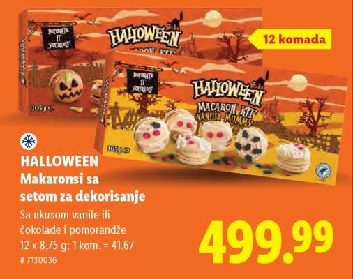HALLOWEEN Makaronsi sa setom za dekorisanje