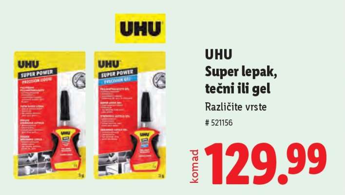 UHU Super lepak, tečni ili gel