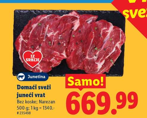 Domaći sveži juneći vrat