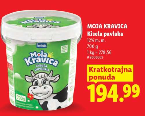 MOJA KRAVICA KISELA PAVLAKA