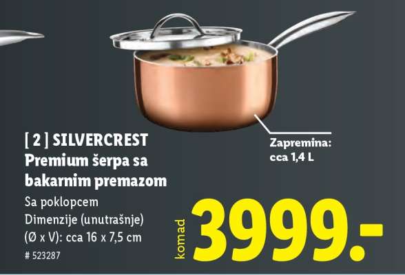 SILVERCREST Premium šerpa sa bakarnim premazom