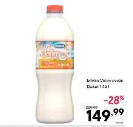 Mleko Volim sveže Dukat 1,5 l