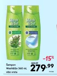 Šampon Wash&Go 360 ml, více vrsta