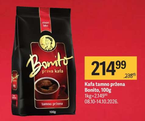 Kafa tamno pržena Bonito, 100g