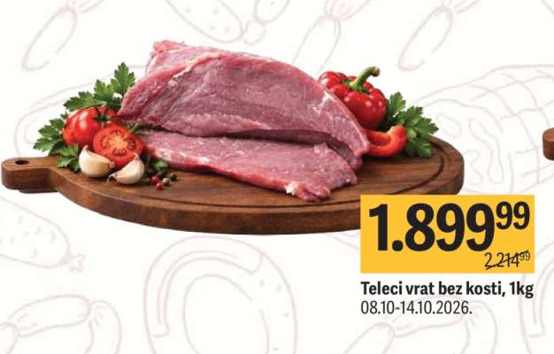 Telecí vrat bez kosti, 1kg