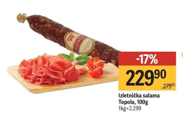 Izletnička salama Topola 100g