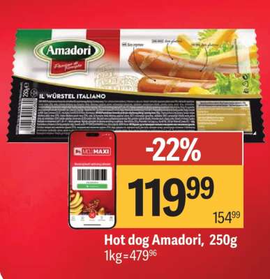 Hot dog Amadori, 250g