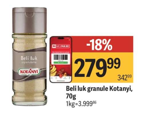 Beli luk granule Kotanyi , 70g