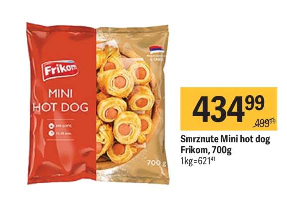 Smrznute Mini hot dog Frikom, 700g