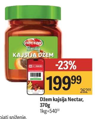 Džem kajsija Nectar 370g