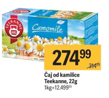 Čaj od kamilice Teekanne 22g