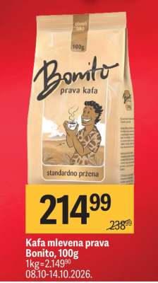 Kafa mlevena prava Bonito, 100g