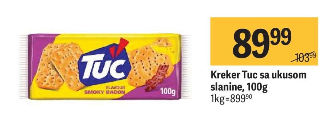 Kreker Tuc sa ukusom slanine, 100g