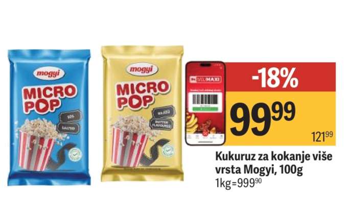 Kukuruz za kokanje više vrsta Mogyi, 100g