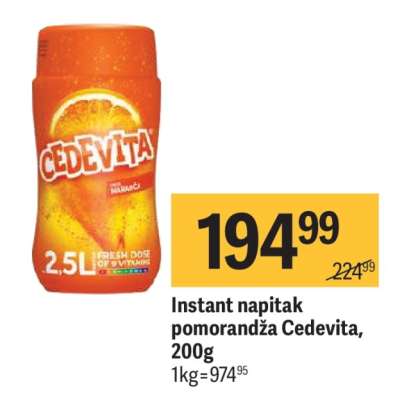 Instant napitak pomorandža Cedevita, 200g