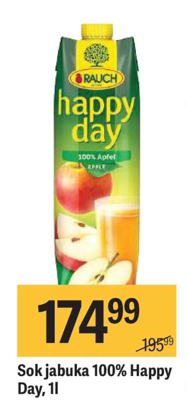 Sok jabuka 100% Happy Day, 1l