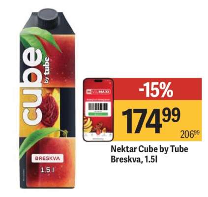 Nektar Cube by Tube Breskva, 1.5l