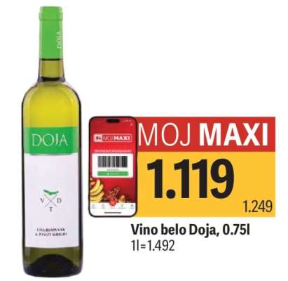 Víno belo Doja, 0.75l