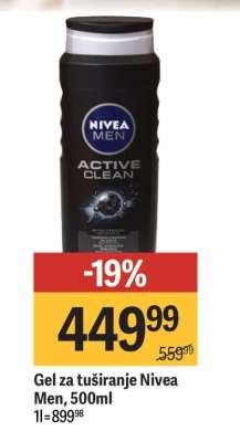 Gel za tuširanje Nivea Men, 500ml