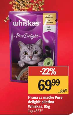 Hrana za mačke Pure delighit piletina Whiskas, 85g