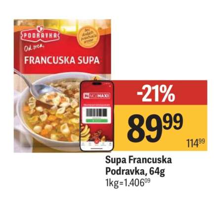 Supa Francuska Podravka, 64g