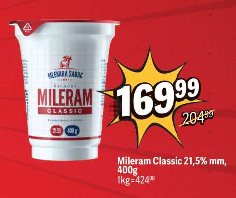 Mileram Classic 21.5% mm, 400g