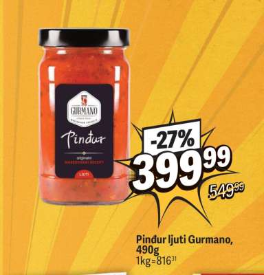 Pindur ljuti Gurmano 490g