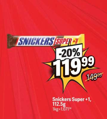 Snickers Super +1 112,5g