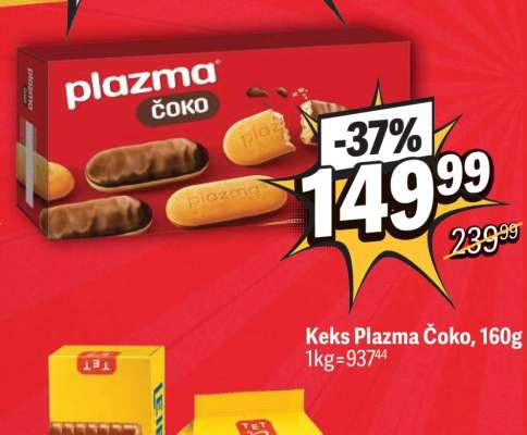 Keks Plazma Čoko, 160g