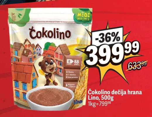 Čokolino dečija hrana Lino , 500g