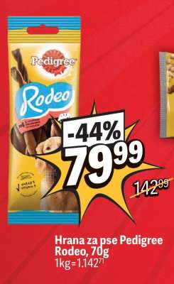 Hrana za pse Pedigree Rodeo 70g