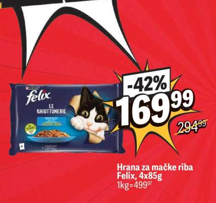 Hrana za mačke riba Felix 4x85g