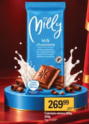 Čokolada mlečna Milly, 200g