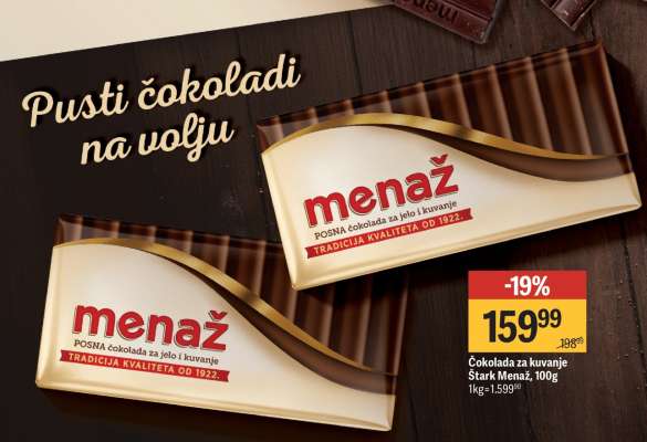 Čokolada za kuvanje Štark Menaž 100g